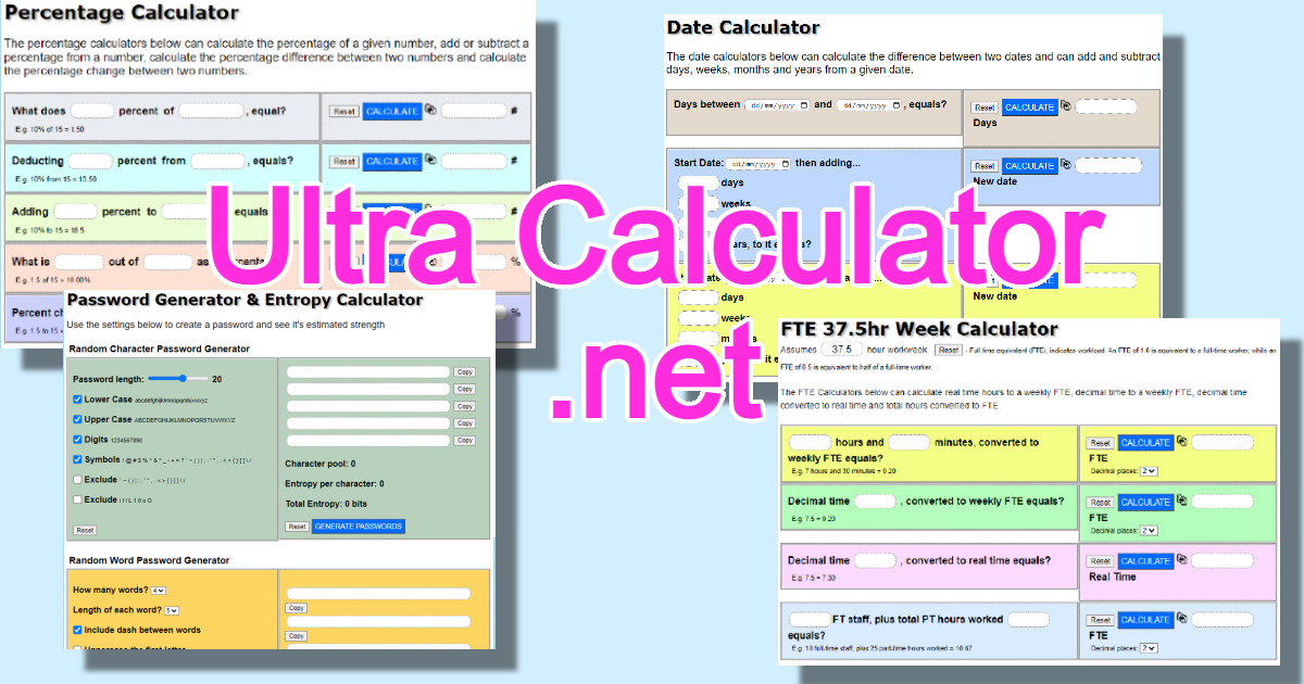 Percentage Calculator Percentage Calculator